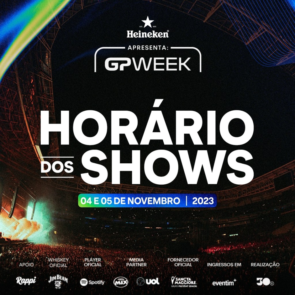 GPWeek divulga os horários dos shows do festival que acontece nos dias 4 e 5 de novembro, no Allianz Parque, em São&nbsp;Paulo