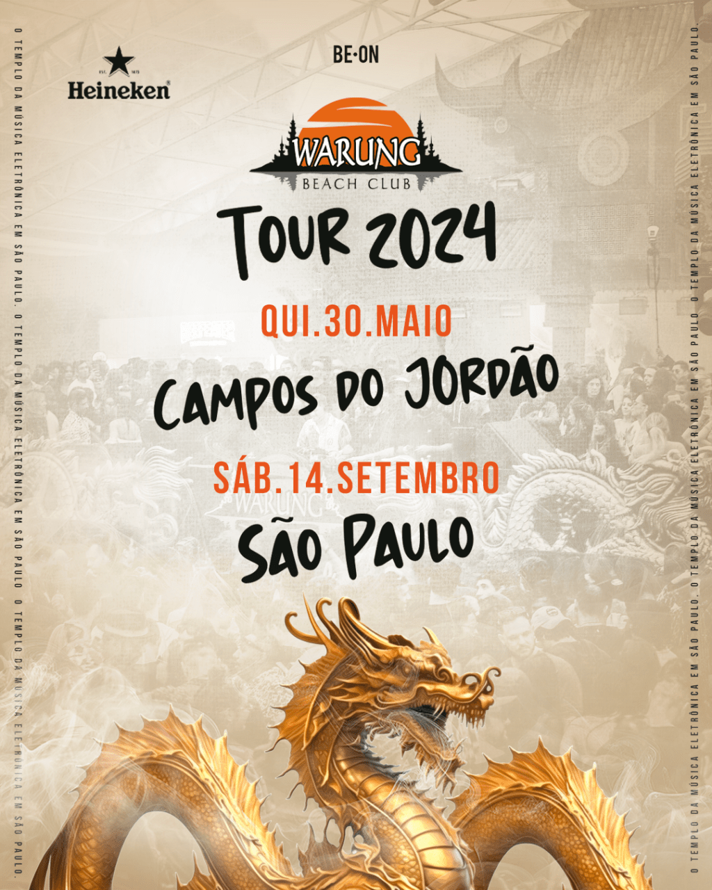 Warung Tour 2024: As cidades de Campos do Jordão e São Paulo se preparam para receber a atmosfera do Templo da música&nbsp;eletrônica