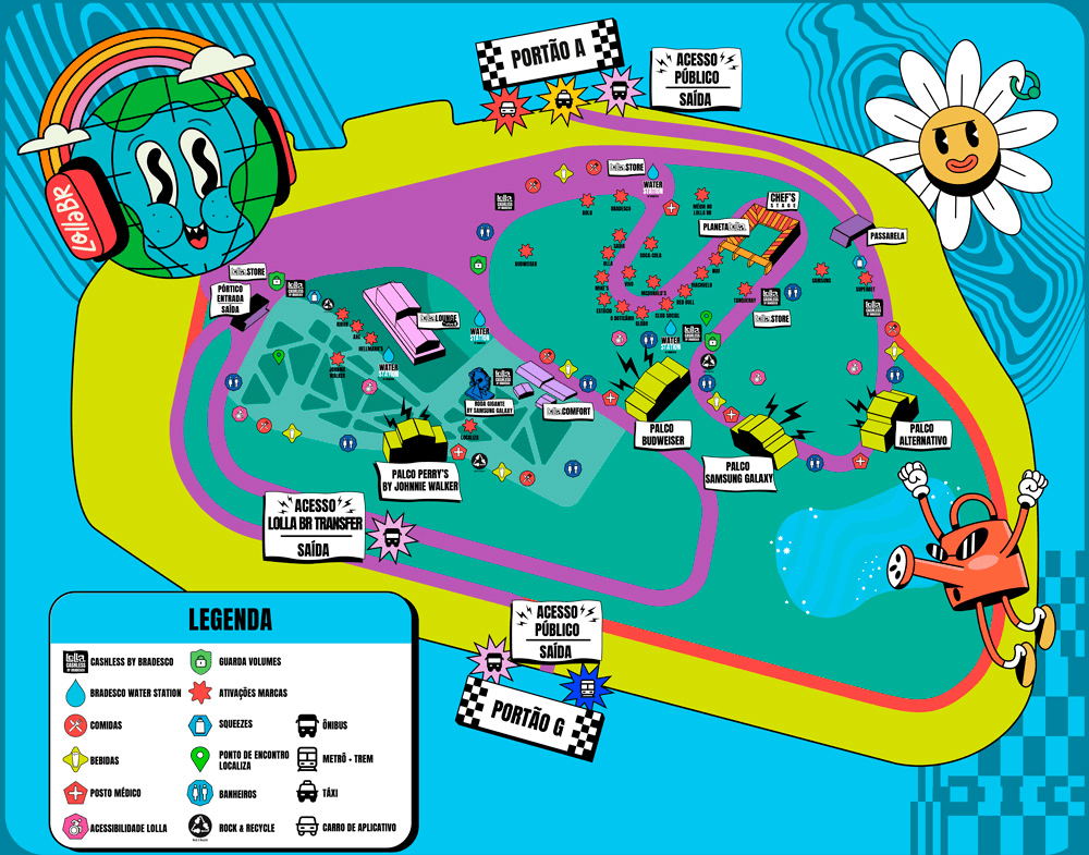 Conheça o mapa do #LollaBR&nbsp;2024