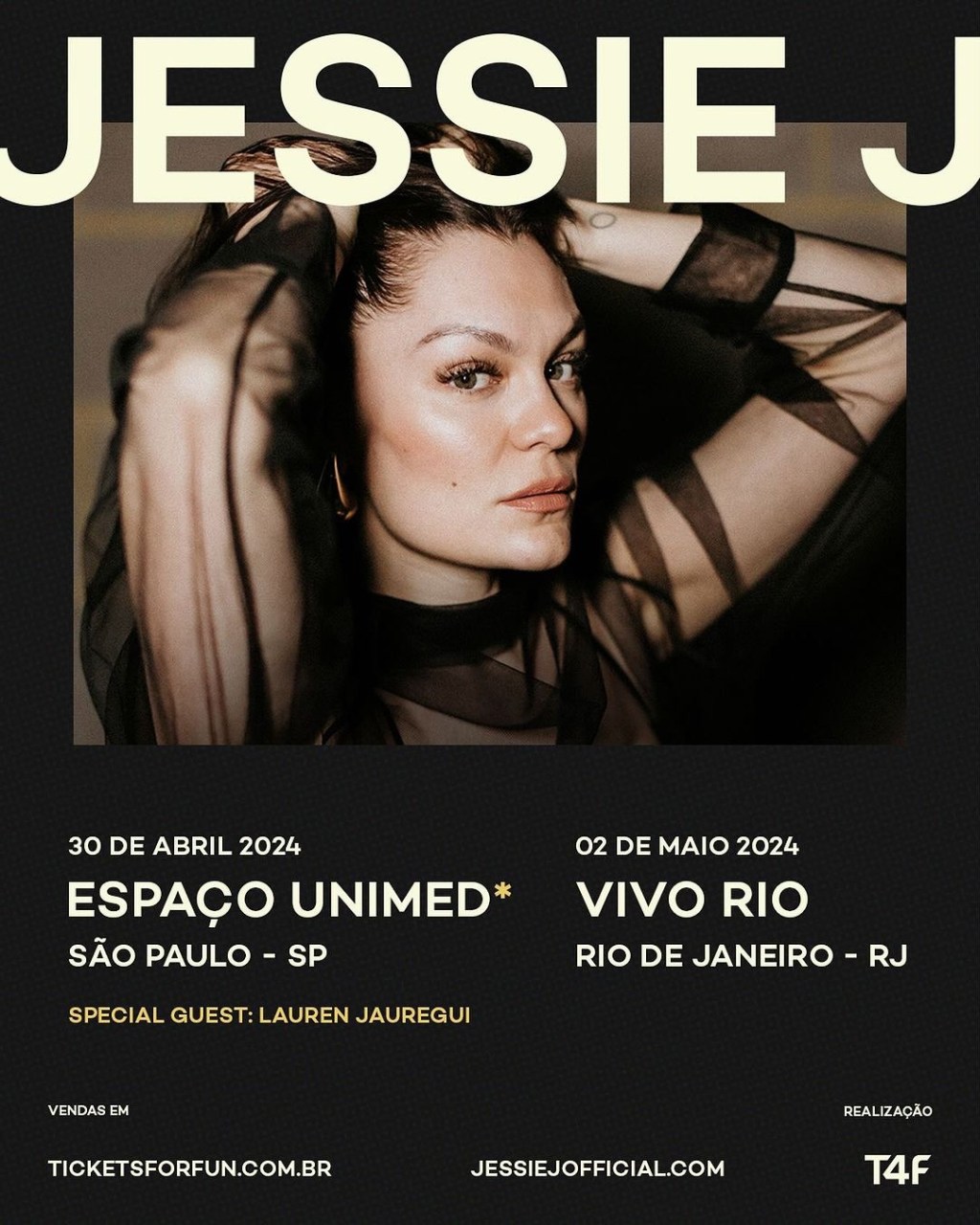 Jessie J anuncia retorno ao Brasil para dois&nbsp;shows