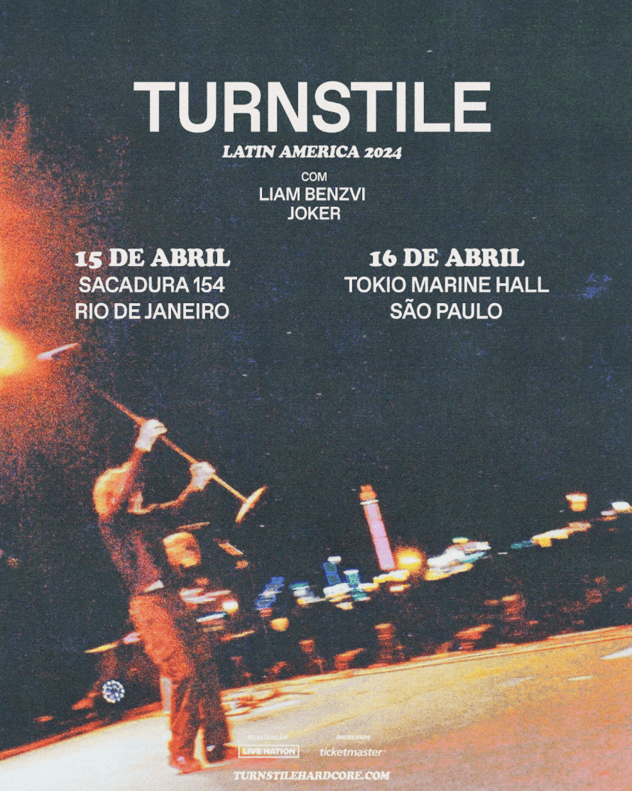 Liam Benzvi e Joker são convidados especiais dos shows do TURNSTILE no&nbsp;Brasil