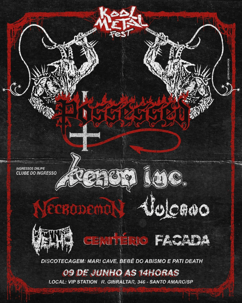 Facada entra no Kool Metal Fest com Possessed e Venom&nbsp;Inc.