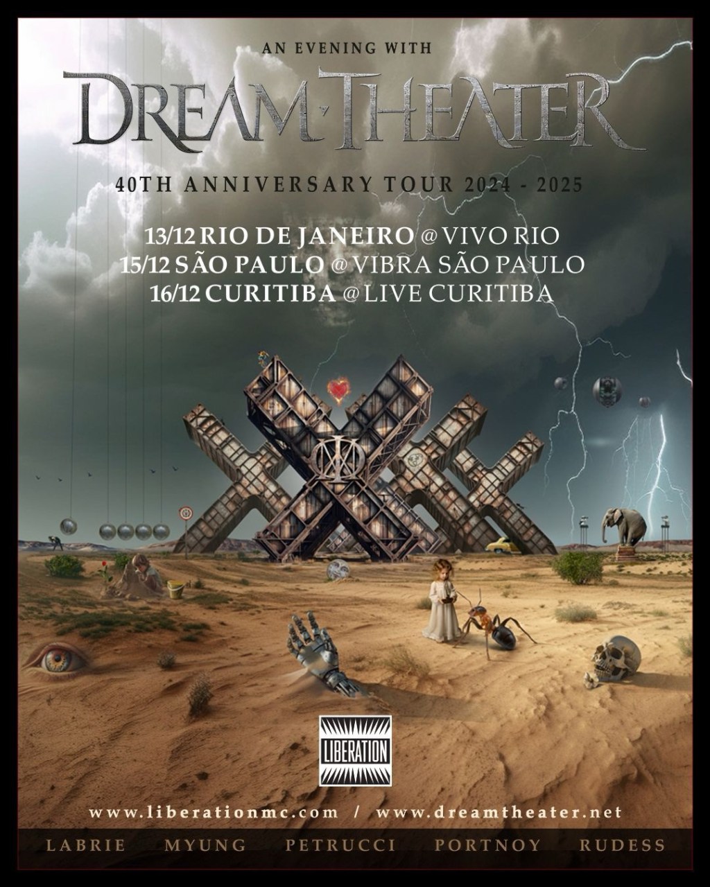 Dream Theater traz turnê que celebra 40 anos de história ao Brasil em&nbsp;dezembro