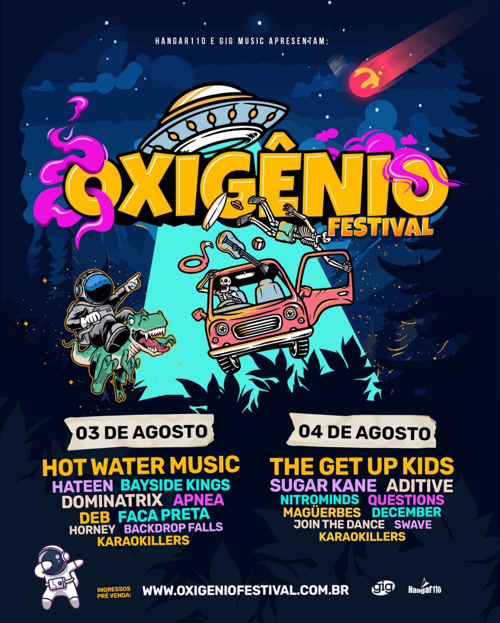 Oxigênio Festival confirma The Get Up Kids e Hot Water Music como&nbsp;headliners