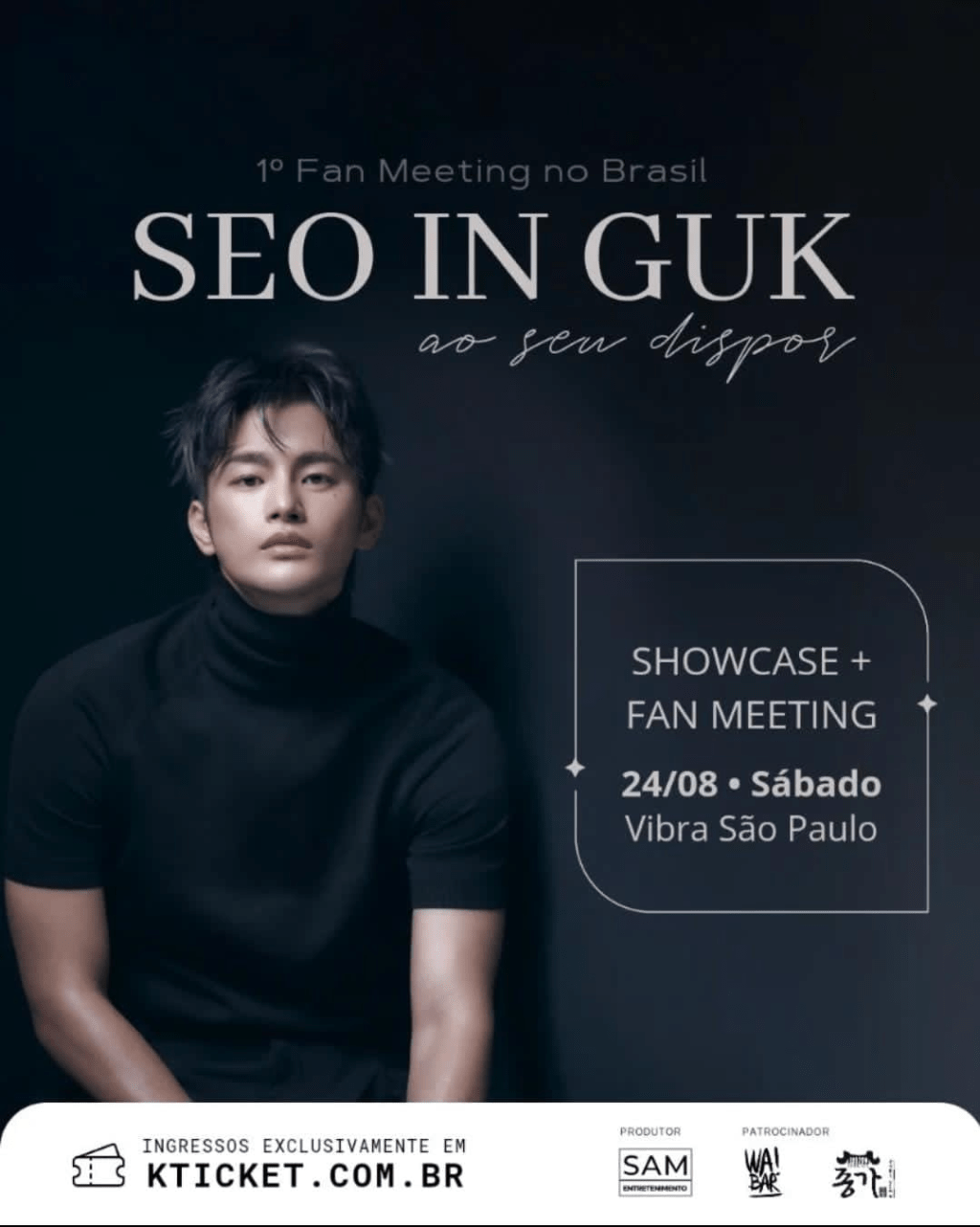 Seo In-guk realizará fan meeting exclusivo em São&nbsp;Paulo