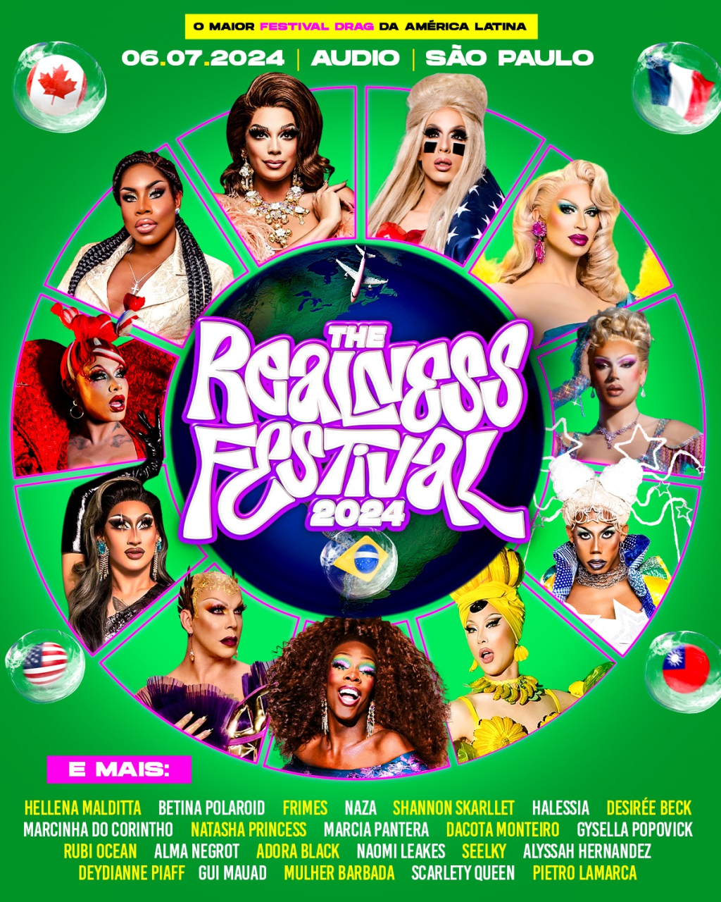 The Realness Festival recebe Valentina, Nymphia Wind, Organzza e mais potências&nbsp;drags