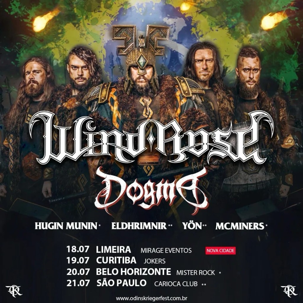 Wind Rose e Dogma chegam ao Brasil para o Odin’s Krieger Fest&nbsp;2024