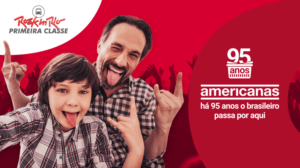Americanas patrocina o Transporte Primeira Classe Rock in Rio, o transporte oficial do&nbsp;Festival