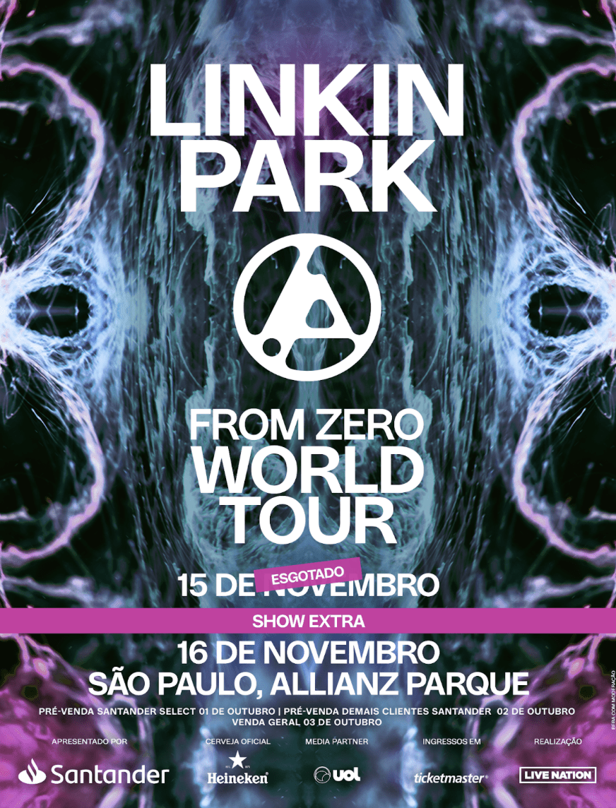 Devido à demanda fenomenal, Linkin Park anuncia data extra no&nbsp;Brasil