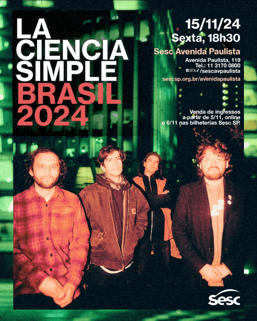 La Ciencia Simple, banda chilena de post-rock, faz show pela primeira vez no&nbsp;Brasil
