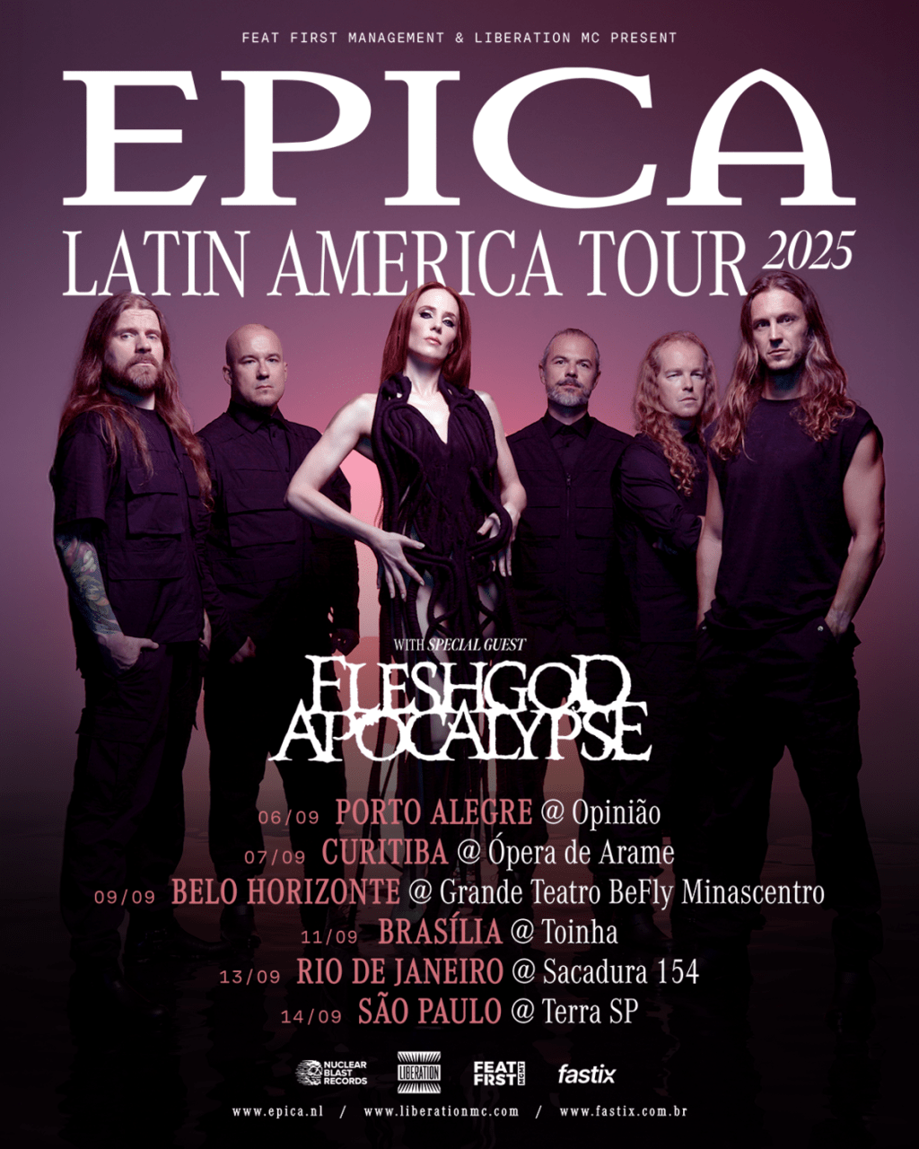 Epica faz seis shows no Brasil em setembro de 2025 e Fleshgod Apocalypse é a banda&nbsp;convidada