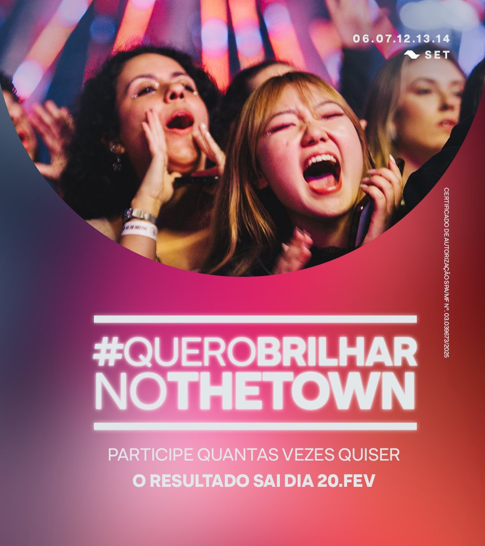 The Town 2025: Festival lança o desafio #QueroBrilharnoTheTown, que dá chance aos fãs de ganharem um par de The Town&nbsp;Cards