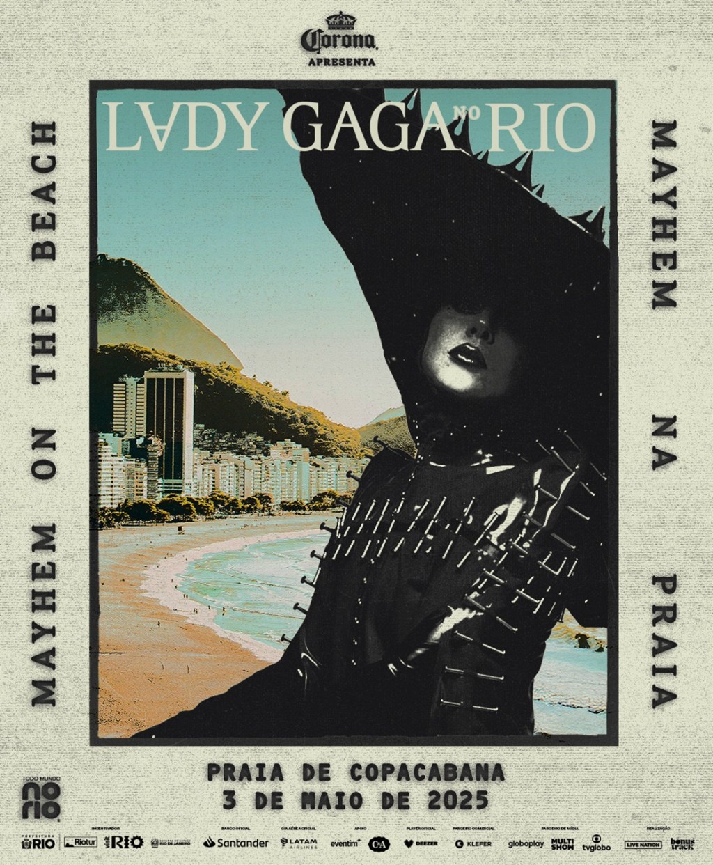 Palco de Lady Gaga na Praia de Copacabana terá 1.260&nbsp;m²