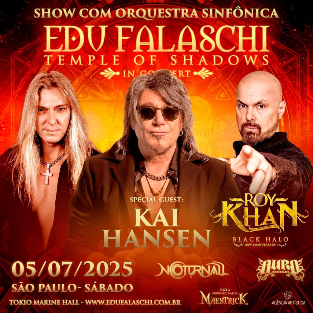 Kai Hansen retorna ao Brasil para participação em show de Edu Falaschi no Tokio Marine Hall em São Paulo no dia 5 de&nbsp;julho