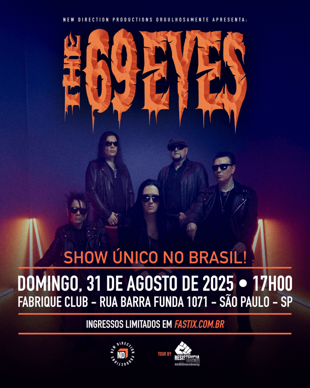 The 69 Eyes, da Finlândia, traz show do Death of Darkness a São Paulo em&nbsp;agosto