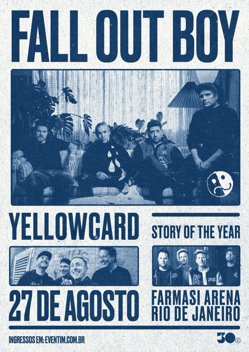 Fall Out Boy, Yellowcard e Story Of The Year protagonizam noite nostálgica em única apresentação no Rio de&nbsp;Janeiro