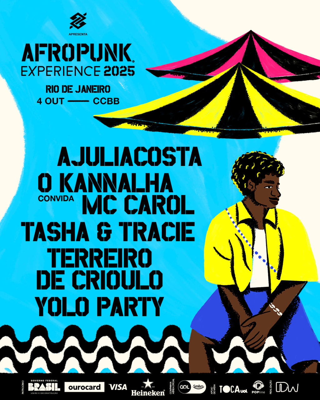 AFROPUNK Experience anuncia nova edição no Rio de Janeiro e receberá AJULIACOSTA, O Kannalha convidando MC Carol, Tasha & Tracie, Terreiro de Crioulo e Yolo Party no&nbsp;line-up