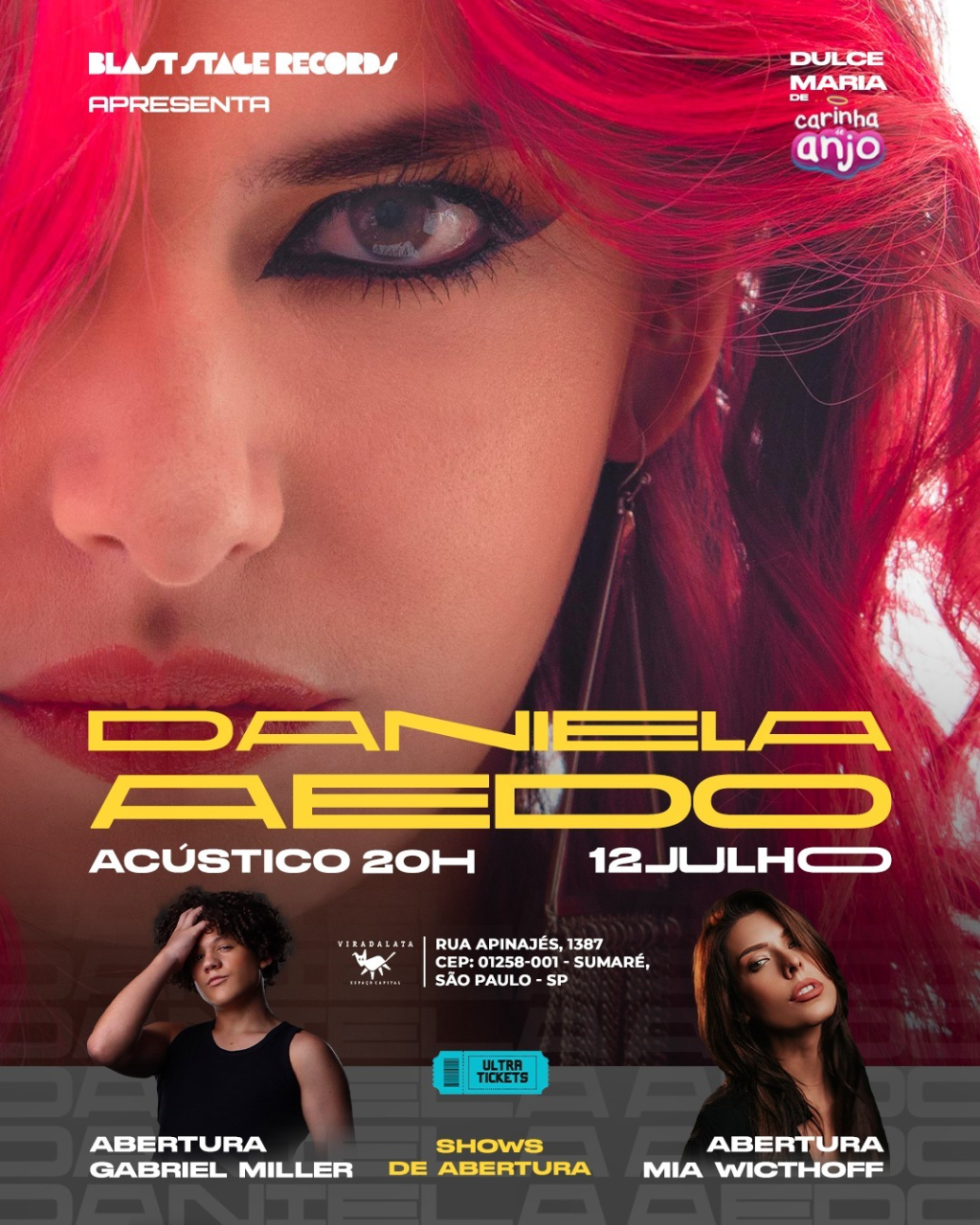 Daniela Aedo, a Dulce Maria de Carinha de Anjo, faz show único em São&nbsp;Paulo