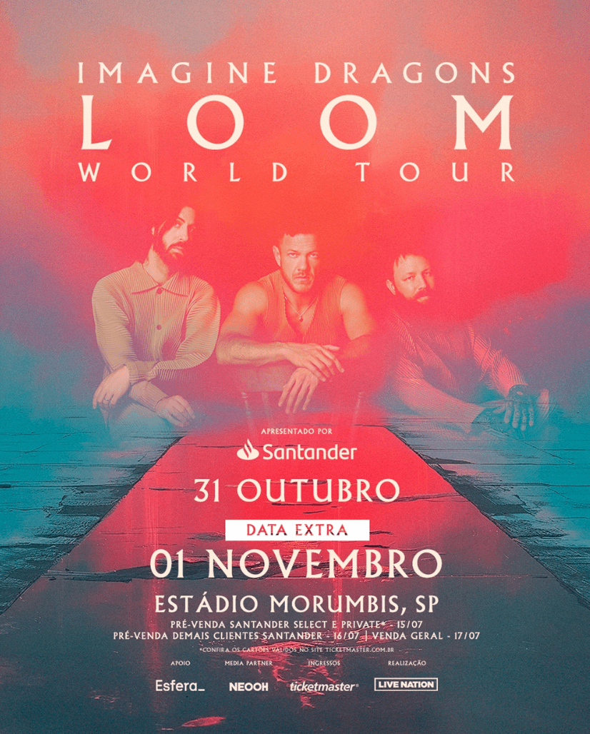 Devido ao grande sucesso, Imagine Dragons anuncia show extra em São Paulo, último no&nbsp;Brasil