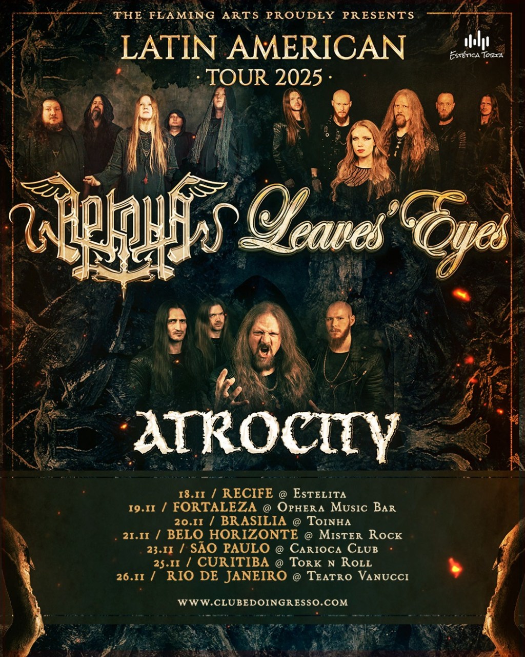 Arkona, Leaves’ Eyes e Atrocity embarcam em turnê inédita no Brasil em&nbsp;novembro