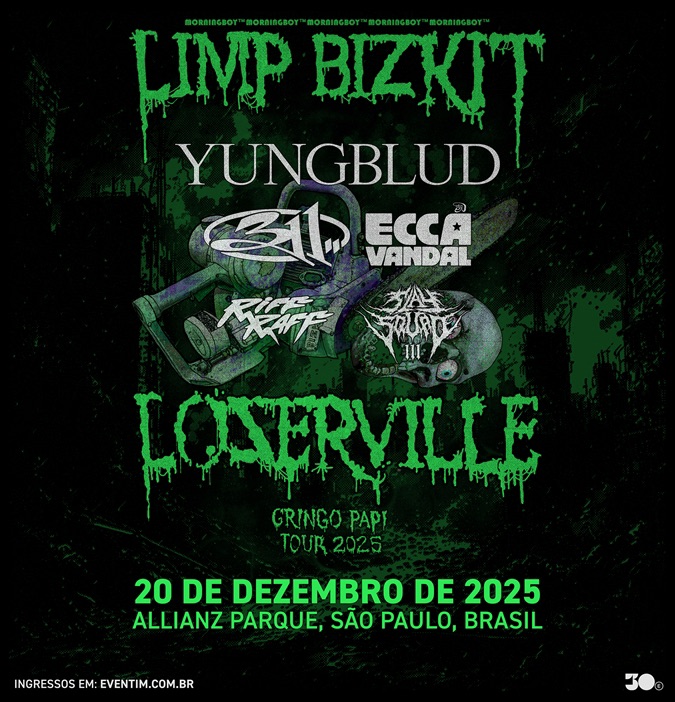 Limp Bizkit anuncia show único da LOSERVILLE TOUR 2025 no Brasil