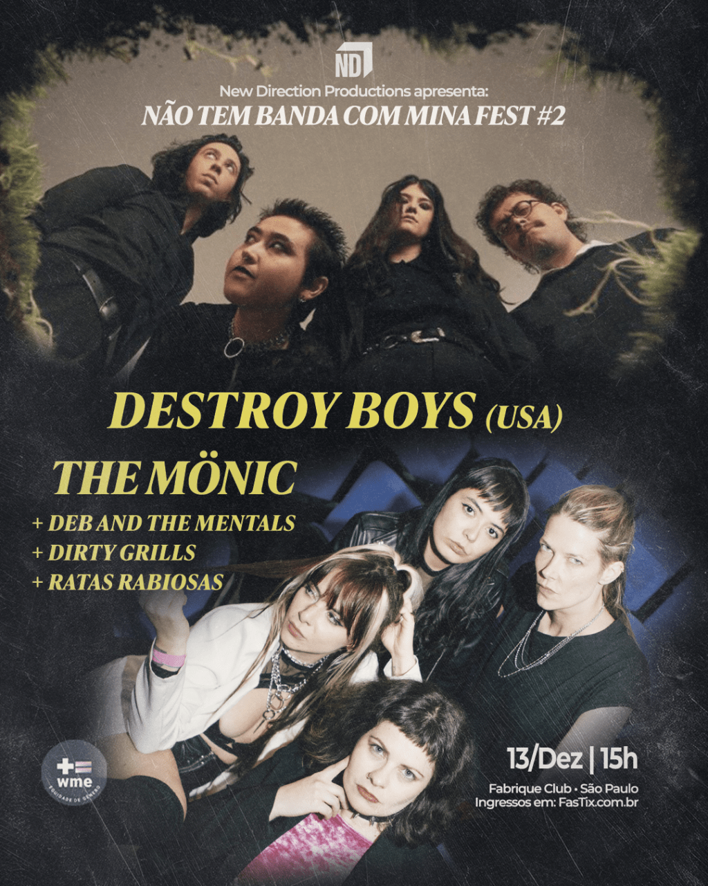 Não Tem Banda Com Mina Fest, com Destroy Boys (EUA), fecha lineup da 2ª&nbsp;edição