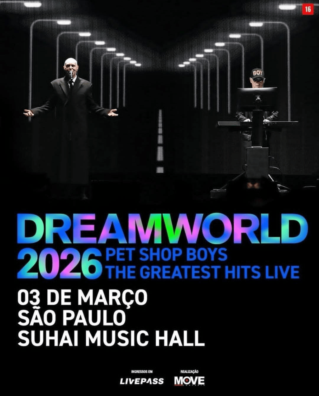Pet Shop Boys traz a turnê Dreamworld: The Greatest Hits Live ao Brasil, em apresentação única em março de&nbsp;2026