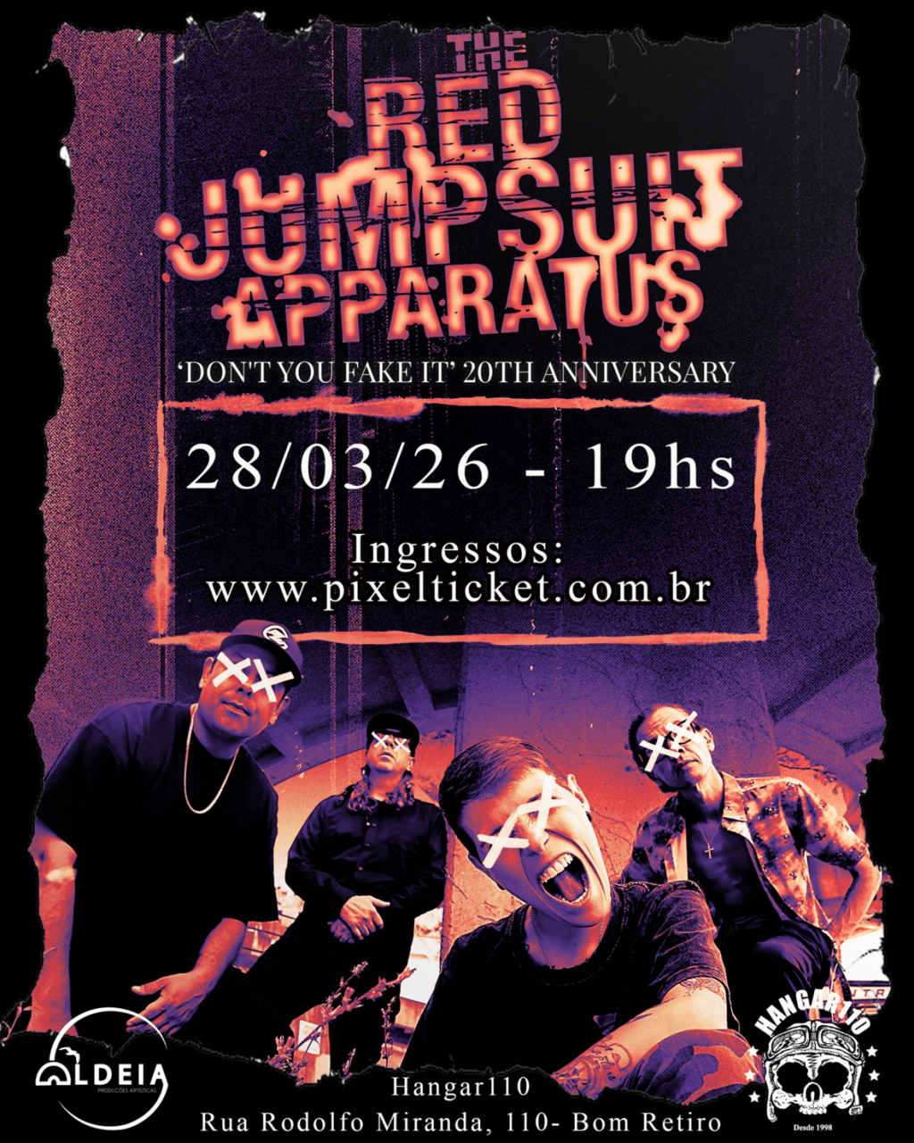 The Red Jumpsuit Apparatus estreia no Brasil com show único em&nbsp;março