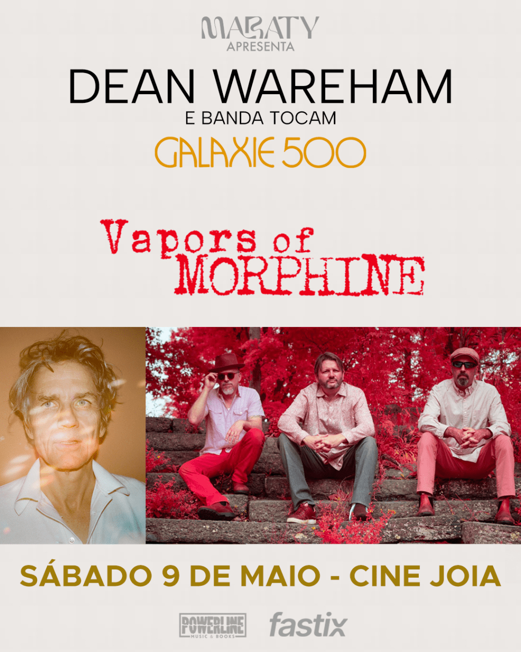 Cine Joia, em São Paulo, recebe Vapors of Morphine e Dean Wareham, juntos, em&nbsp;maio