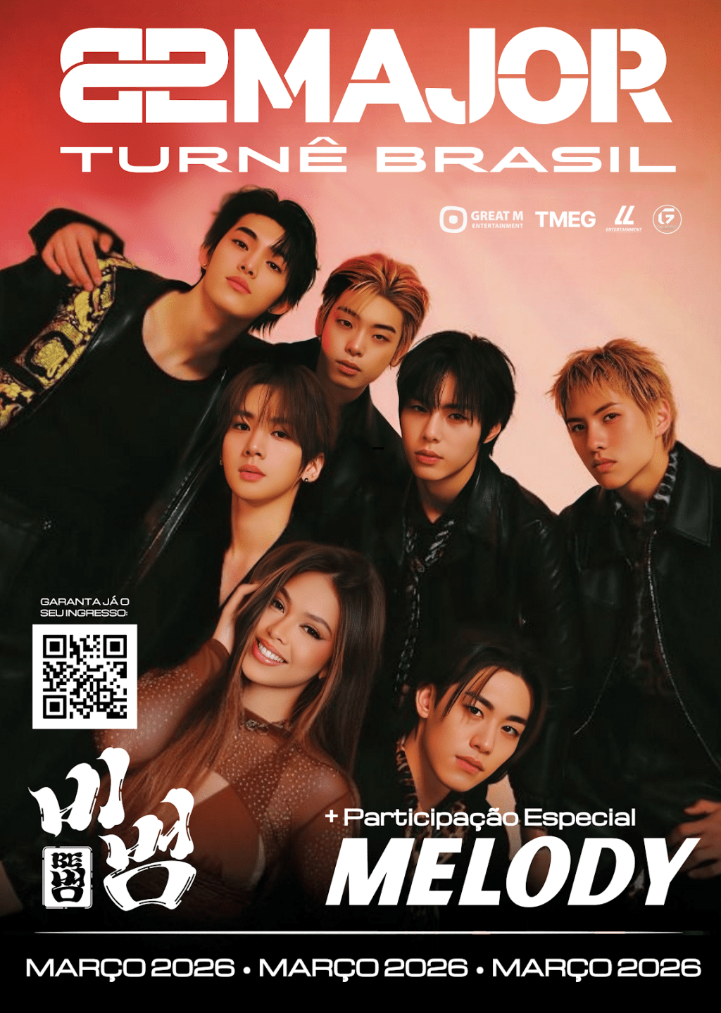Melody anuncia parceria musical e participação em turnê com&nbsp;82major