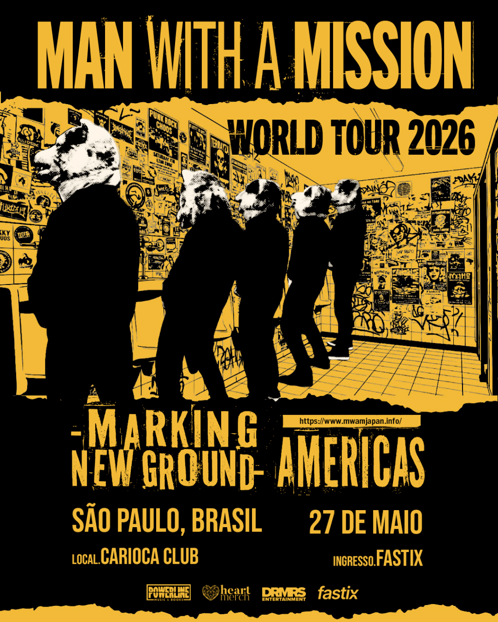 Do Japão, MAN WITH A MISSION traz seu rock eletrônico e cabeças de lobo a São&nbsp;Paulo