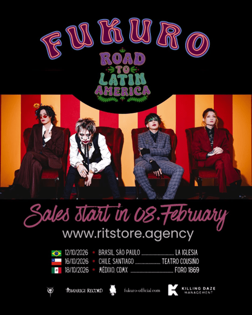 Fukuro anuncia turnê na América Latina e confirma show em São Paulo em outubro de 2026