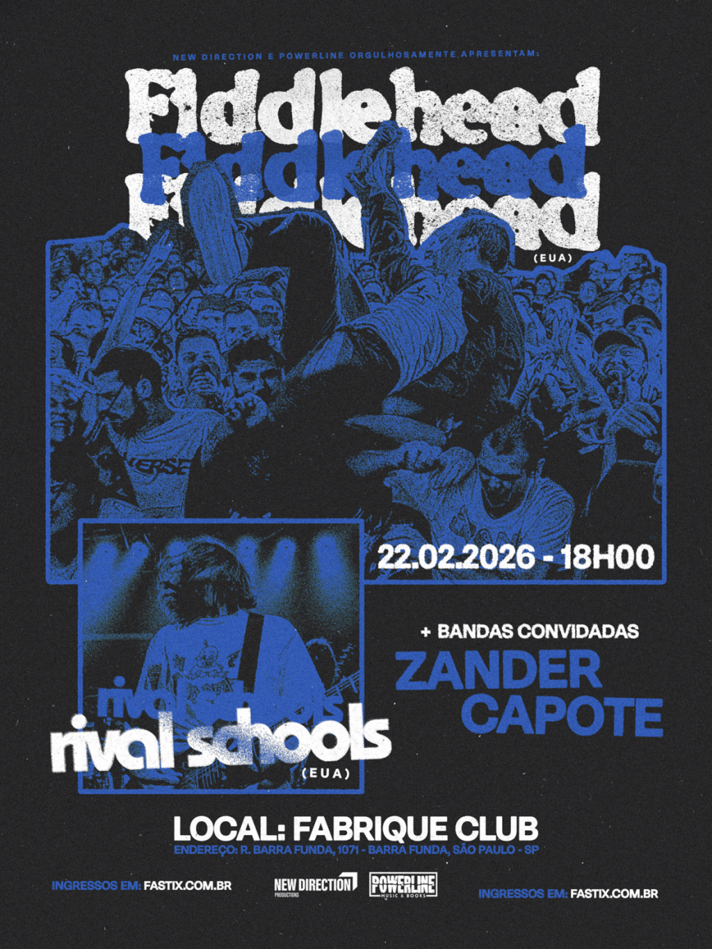 Zander e Capote completam o line-up com Fiddlehead e Rival Schools em São&nbsp;Paulo