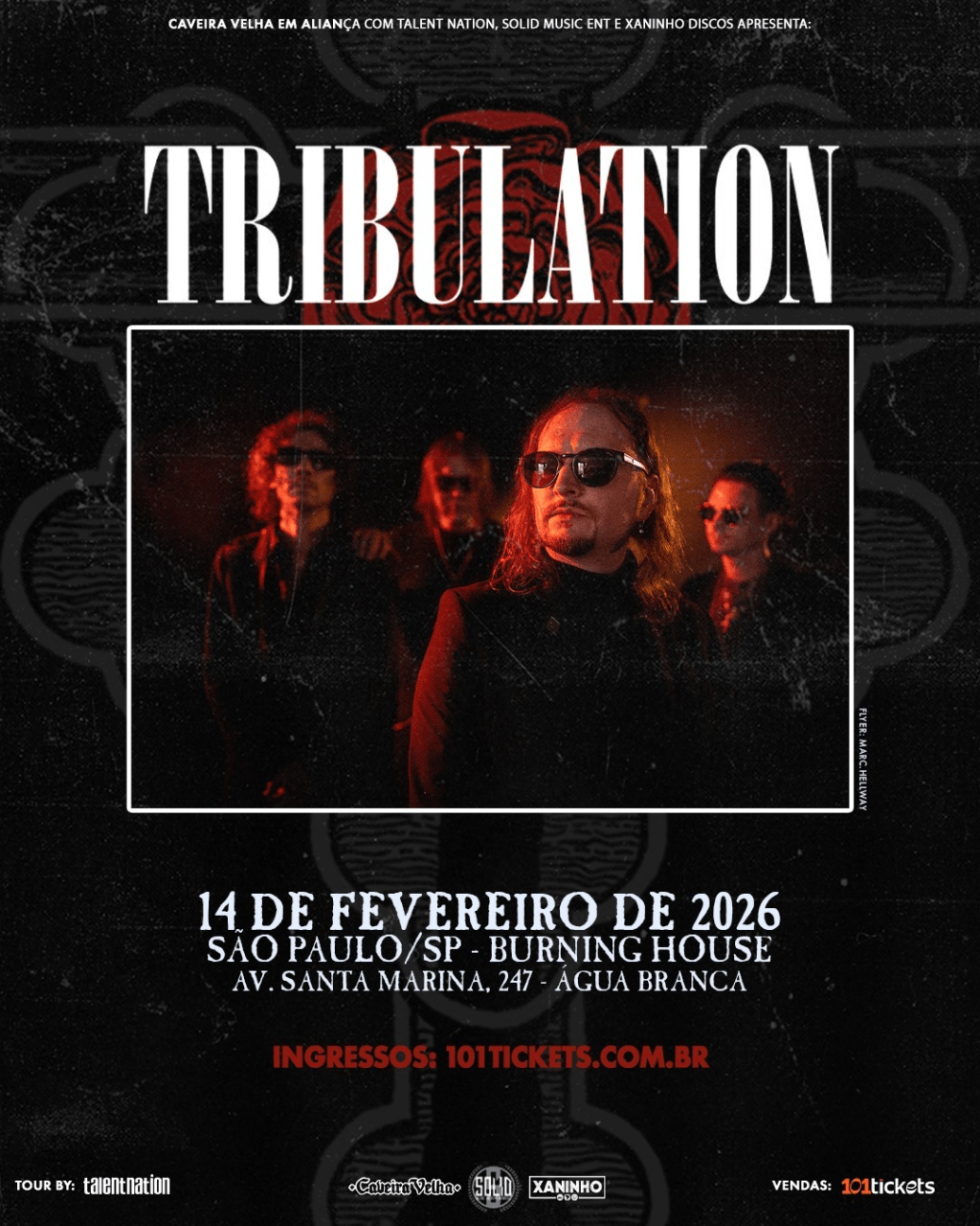 Tribulation, com Luana Dametto (Crypta), se apresenta sábado em São&nbsp;Paulo