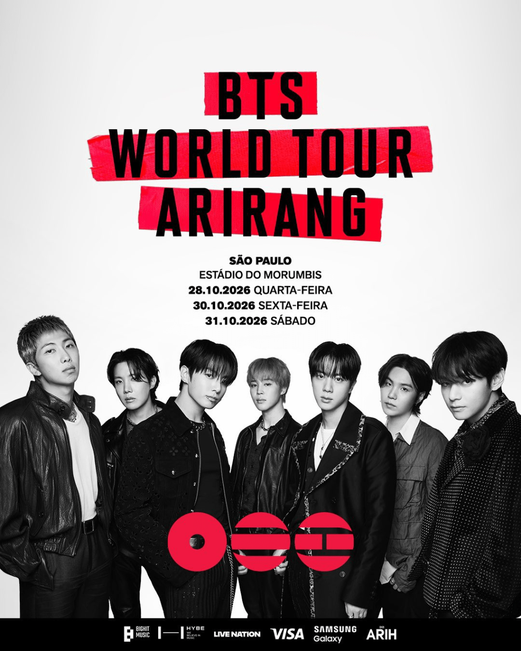 BTS anuncia shows em São Paulo com a turnê mundial&nbsp;“ARIRANG”