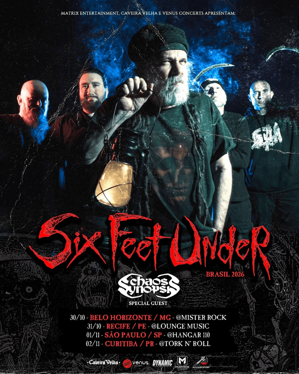 Six Feet Under anuncia inédita turnê brasileira com quatro&nbsp;shows
