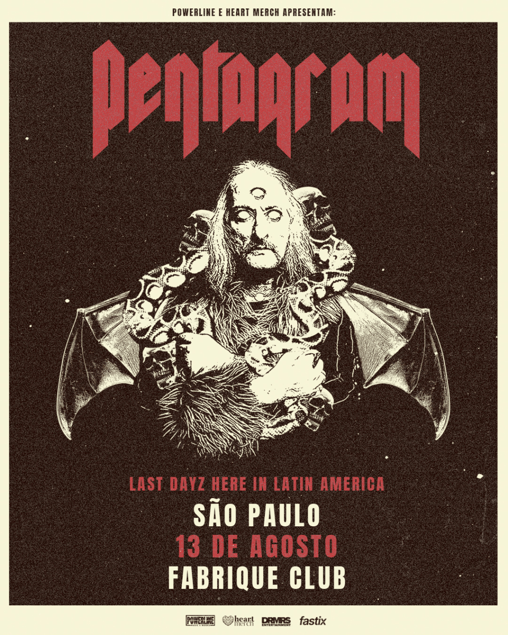 São Paulo recebe em agosto o show de despedida do Pentagram, pioneiros do&nbsp;doom