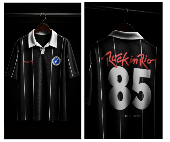 Rock in Rio e C&A lançam jersey comemorativa inspirada em 1985 para fãs vestirem a história do festival em um ano que celebra a música e o futebol como paixões&nbsp;nacionais