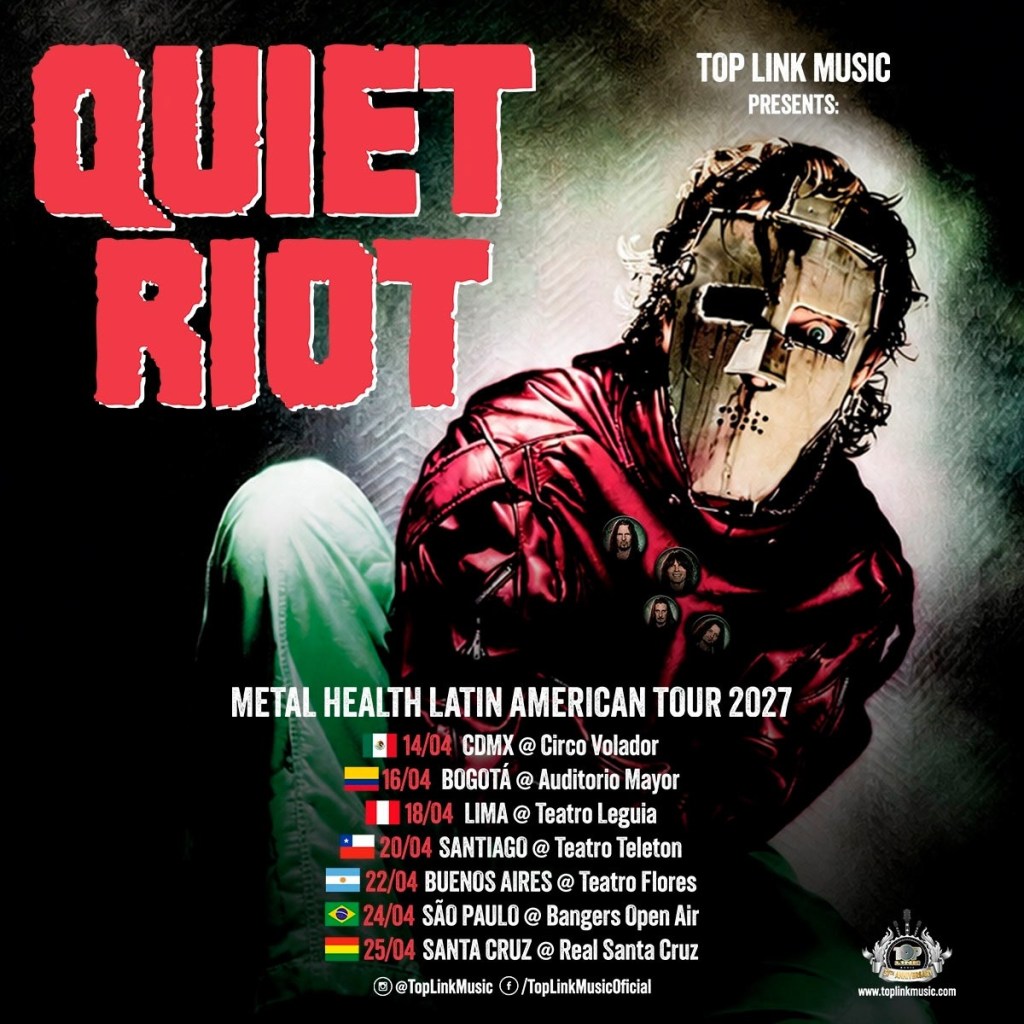 Quiet Riot anuncia turnê especial “Metal Health” pela América Latina com passagem pelo Bangers Open Air no&nbsp;Brasil