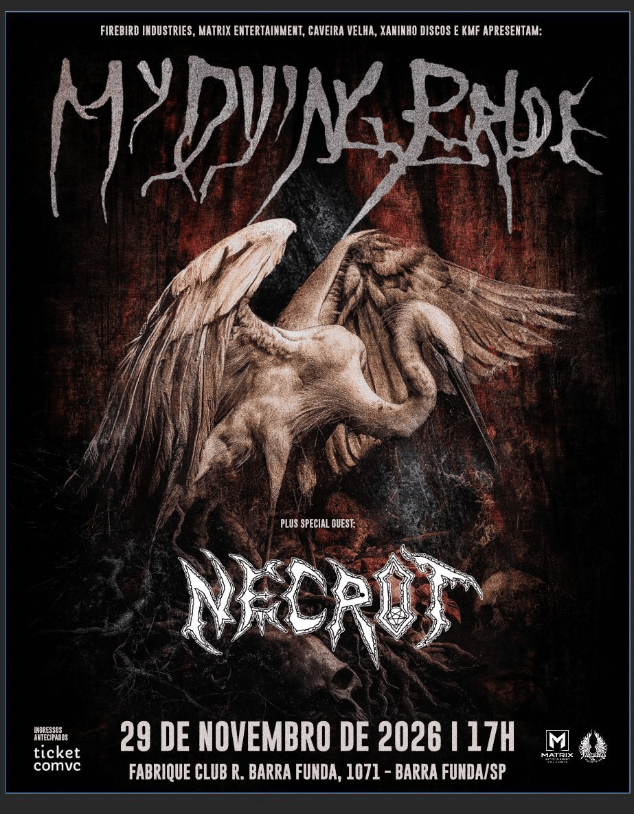 Necrot, dos EUA, será a banda convidada no show do My Dying Bride em São&nbsp;Paulo